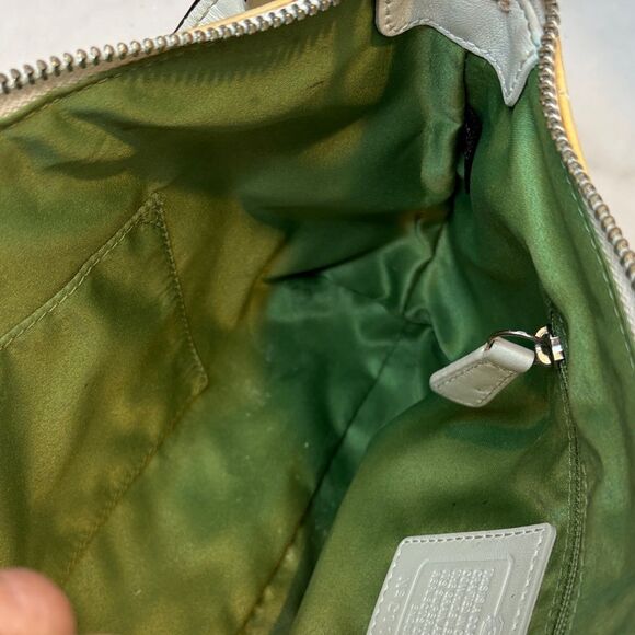 Coach Bag Purse Handbag Y2K Leather Signature Stripe Logo Patent Crossbody Bag - Picture 15 of 16